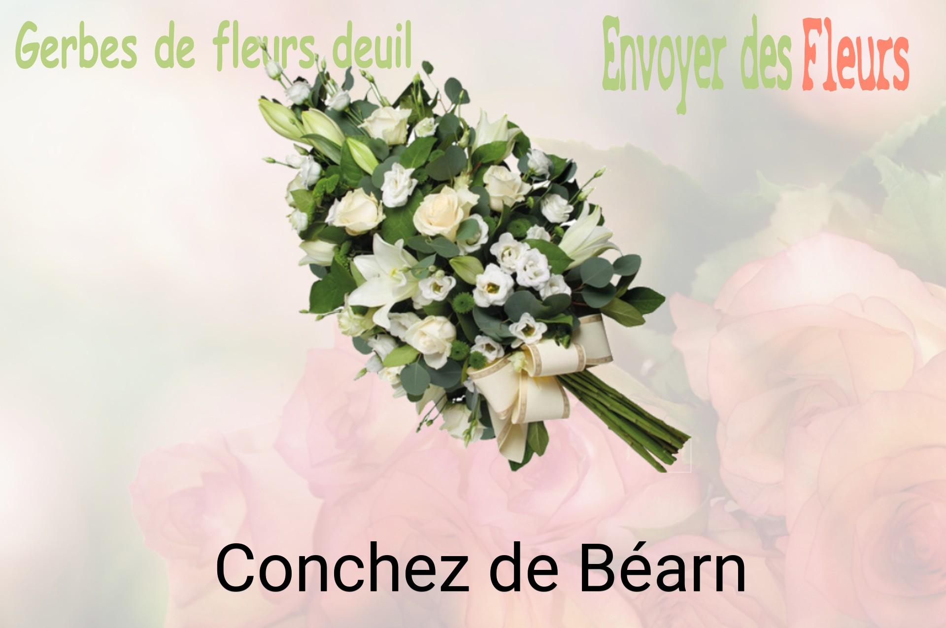 Gerbe de fleurs de deuil livrée à Conchez-de-Béarn